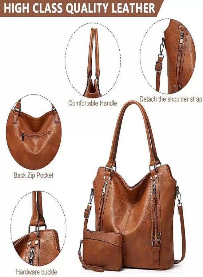 Blikiz® Handbag for Woman or Girl with Detachable Strap & Wallet Purse for Women Handbag with Improve Zipper (Brown) - Image 3